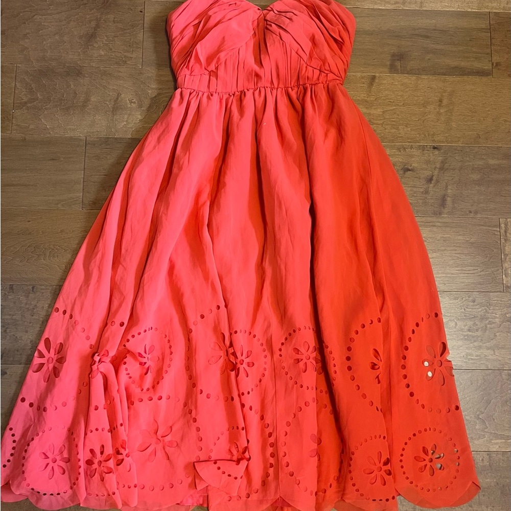 H&M Orange Strapless Sundress Cocktail